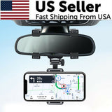 Universal 360 Car Rear View Mirror Phone Holder GPS Mount